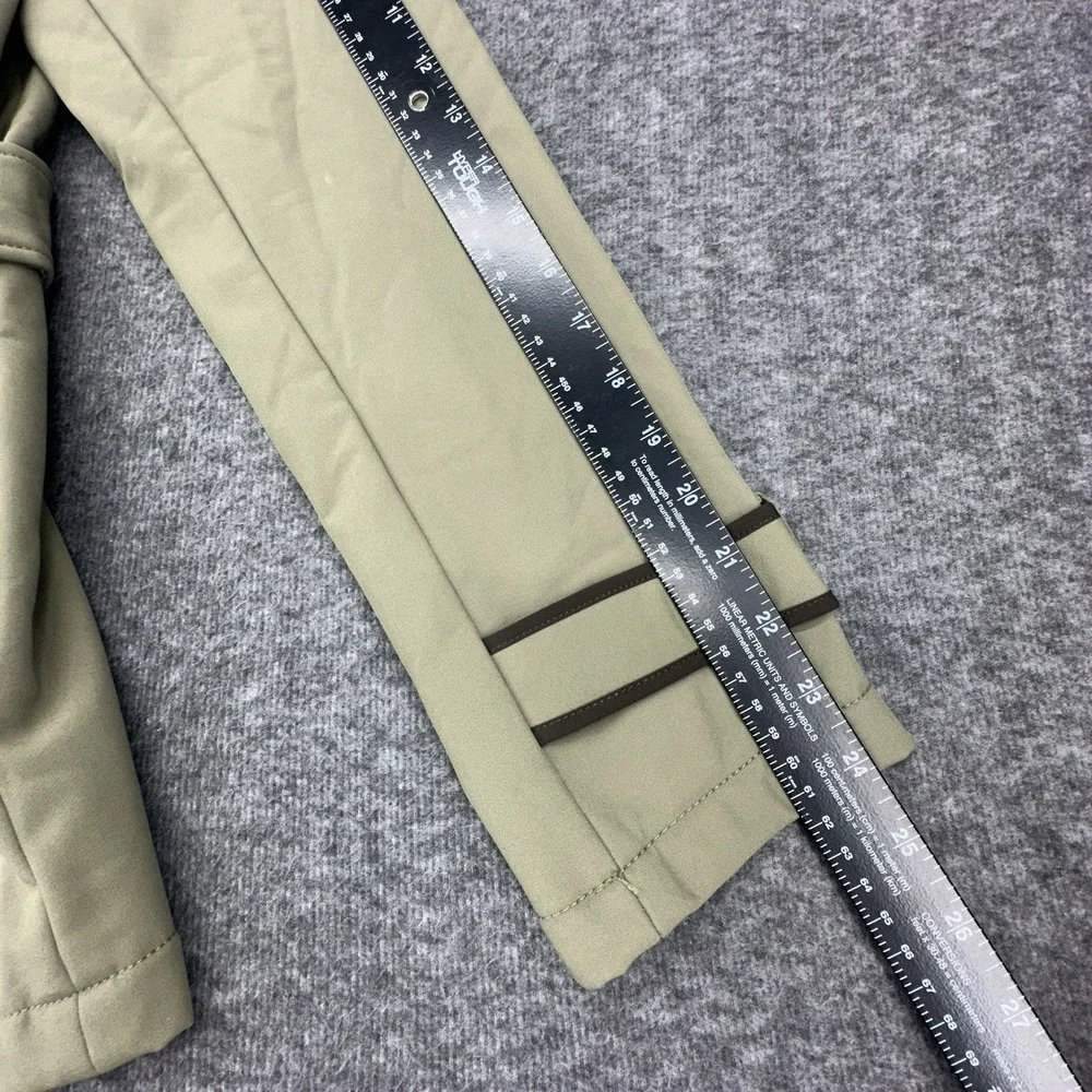 Michael Kors Belted Softshell Jacket Sage‎ Green Zip Hooded Moto Coat Size Small